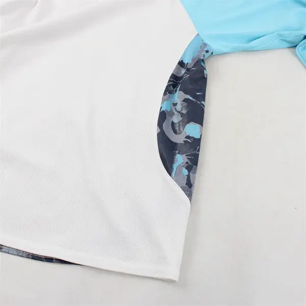 Prospirit Blue Abstract Pattern Long Sleeve Activewear Top Men's Size XL