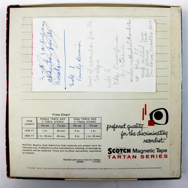 Scotch 7" Reel to Reel Tape 192mins Used Home Recording