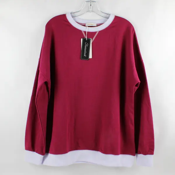 Fantaslook Raspberry Purple Long Sleeve Sweatshirt Women's Size L