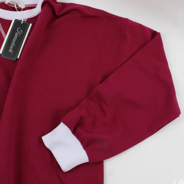 Fantaslook Raspberry Purple Long Sleeve Sweatshirt Women's Size L