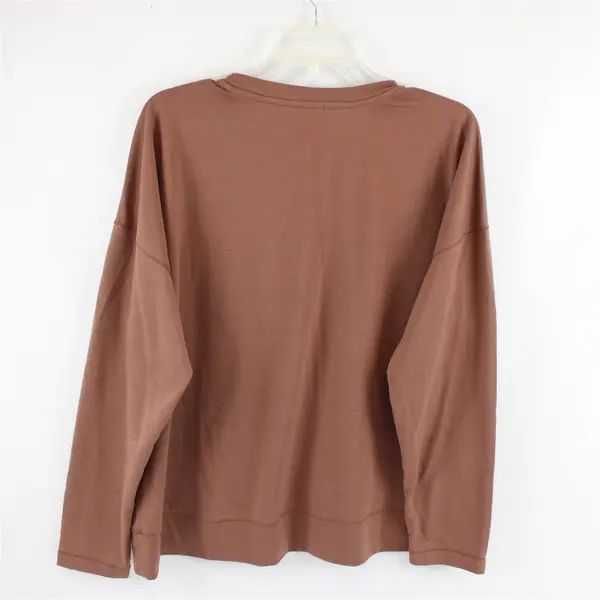 Avia Solid Brown Color Long Sleeve Sweatshirt Women's Size XL