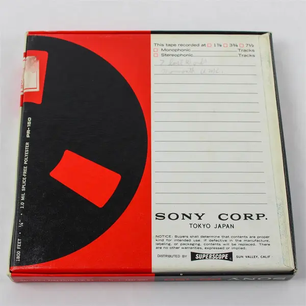 Sony 7" Professional Recording Tape 192mins Used Home Recording