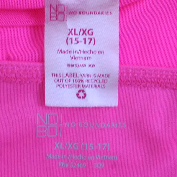 NoBo Solid Neon Pink Color Short Sleeve Sheer Top Women's Size XL
