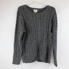 St John's Bay Gray Speckled Long Sleeve Knit Sweater Women's Size XXL