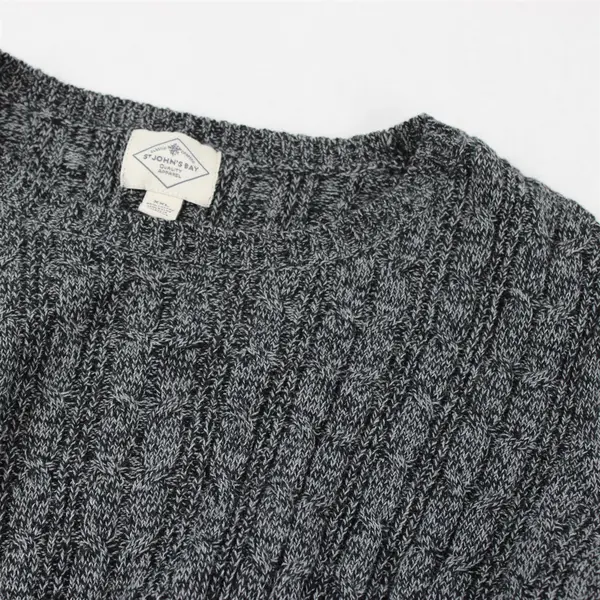 St John's Bay Gray Speckled Long Sleeve Knit Sweater Women's Size XXL