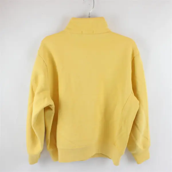 Nautica Butter Yellow Quarter Zip Sweatshirt With Kangaroo Pocket Men's Size S
