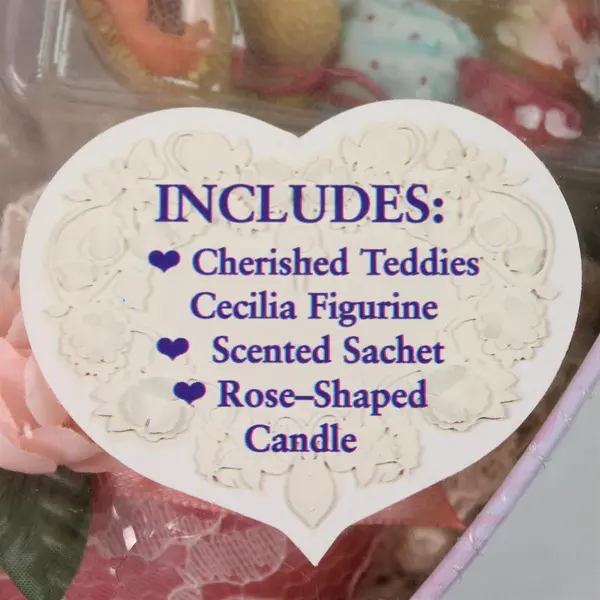 Enesco Cherished Teddies Cecilia 'You Pull My Heartstrings' Candle Tin - New