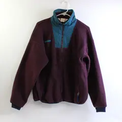 Vtg Columbia Sportswear Co. Purple/Green Full Zip Fleece Jacket Youth Size 18/20