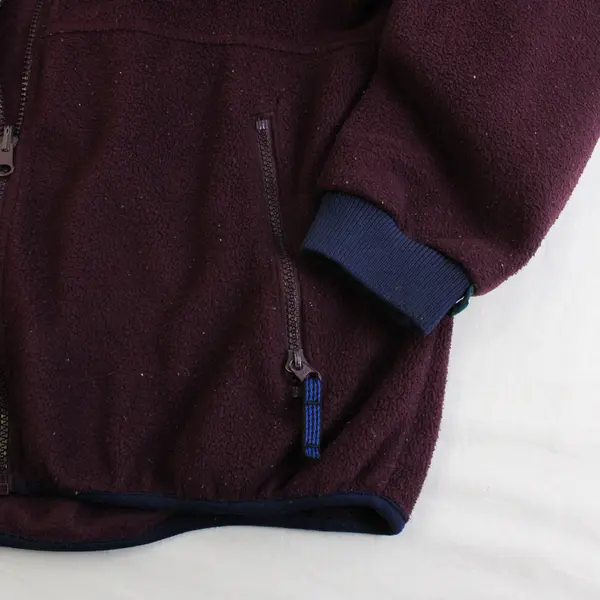 Vtg Columbia Sportswear Co. Purple/Green Full Zip Fleece Jacket Youth Size 18/20
