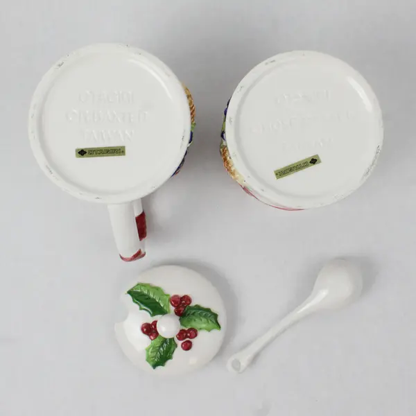 Otagiri Rose Baxter Christmas Sugar & Creamer Set New Holiday Serveware