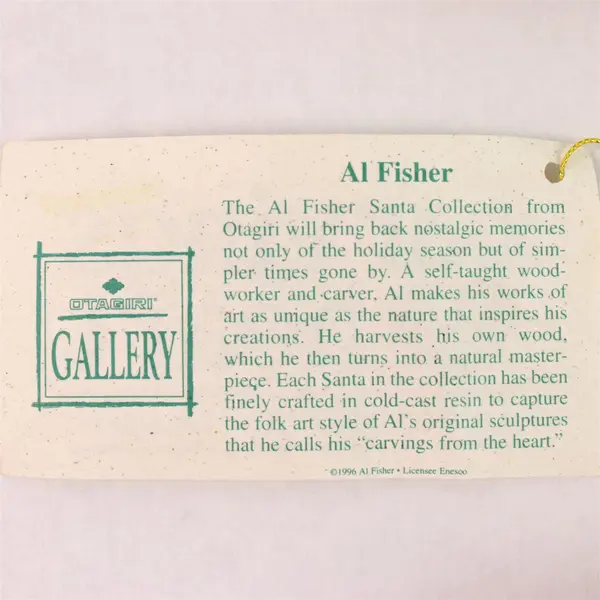 Otagiri Carvings From The Heart Al Fisher Santa Figurine New