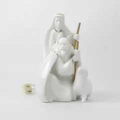 Appletree Design Lighted Porcelain Hand-Painted Nativity Shepherds 8in New