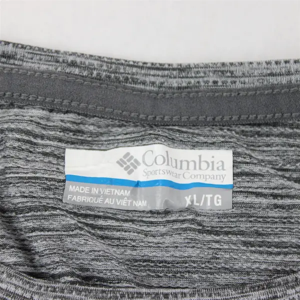 Columbia Sportswear Gray Speckled Short Sleeve Activewear Top Men's Size XL