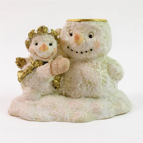 Snow Buddies 3 Piece Candle Holders Set Holiday Tabletop Decor