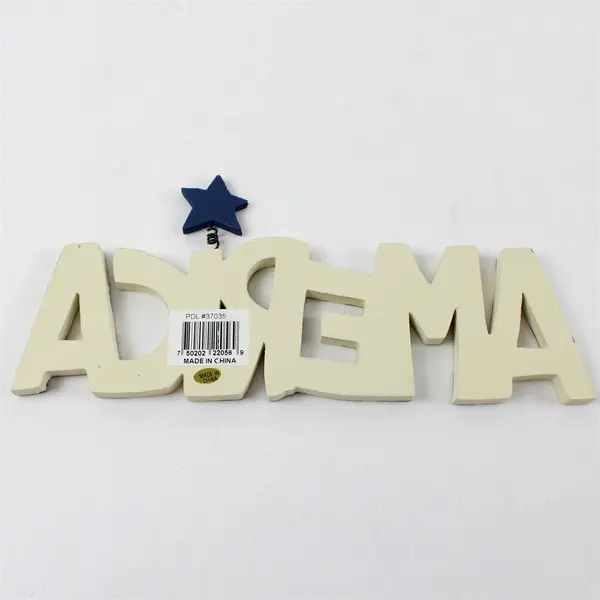 Glitzhome Wooden America Sign Red White Blue Rustic Farmhouse Decor