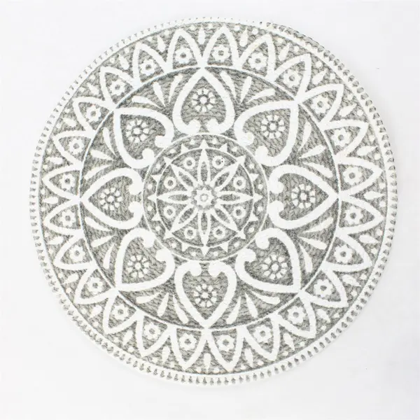 Set of 8 Round Mandala Placemats 14.5in Decorative Table Protectors