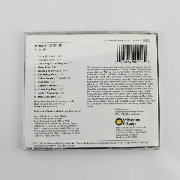 Struggle by Woody Guthrie CD 1990