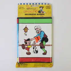Vintage Walt Disney Pinocchio Wallpaper Border - New Nursery Decor