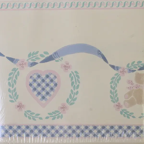 Trimz Set of 3 Teddy Bears & Hearts Wallpaper Border Rolls New Nursery