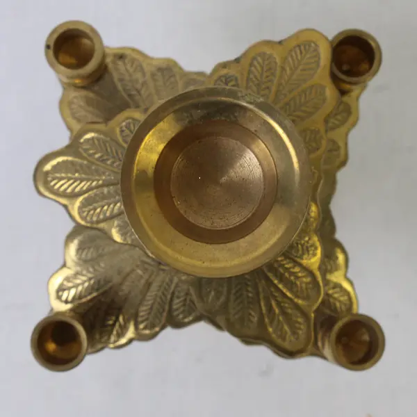 Gold Tree Multi Candle Holder Decorative Metallic Stand Mantel