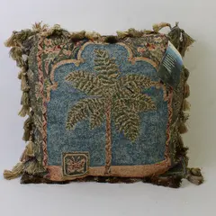 Woodworkers & Weavers Brocade Palm Throw Pillow 12.5" New w/ Tags