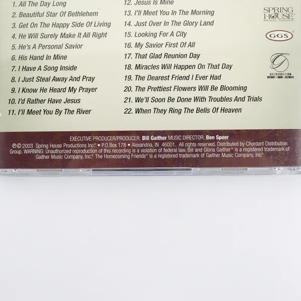  Gaither Gospel Series Southern Convention Songs CD Bill Gloria Gaither 2003