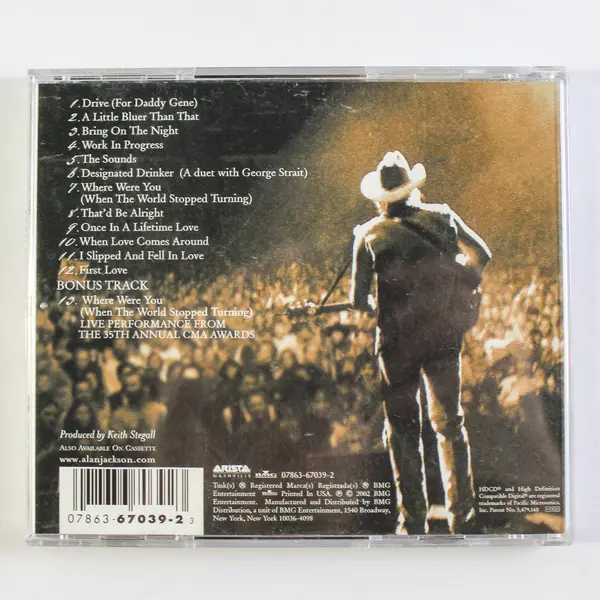 Alan Jackson Drive CD Album 12 Songs + Bonus Track 2002 BMG Pre-Owned