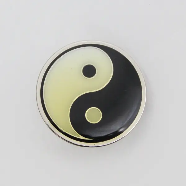 2 Yin and Yang Symbol Hard Enamel Lapel Pins Classic Black White and Surfboard