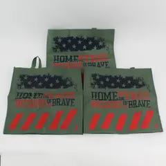 3 Home of The Free Because Of The Brave Reusable Shopping Bag Tunnel to Towers