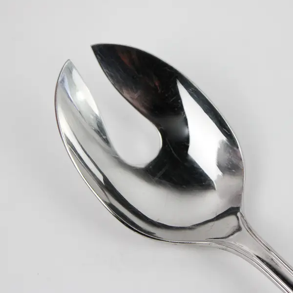 2 Pottery Barn Flatware PBN40 Pattern 18/8 SS Salad Serving Forks 11" Rare HTF