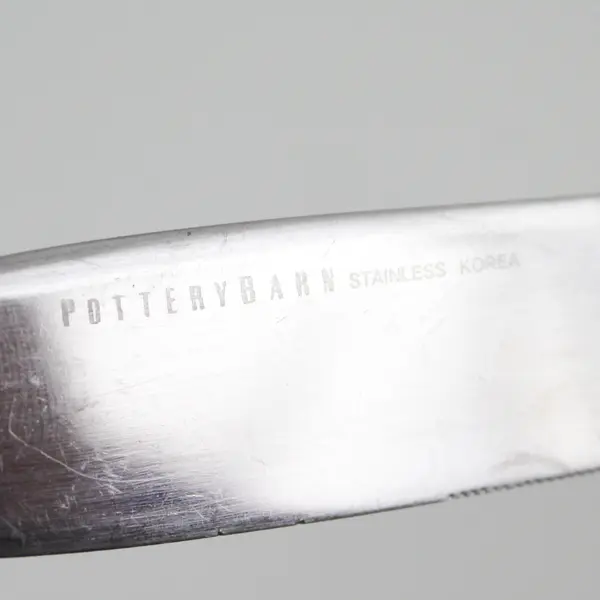 Lot of 5 Pottery Barn PBN23 Pattern 18/8 SS Solid Dinner Knives 9" Rare HTF Pat