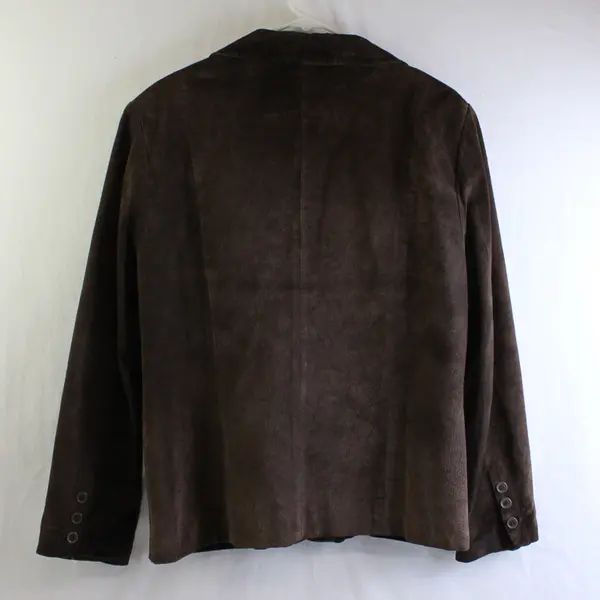 Uniform Leather Women's 14 Brown Suede 100% Leather Blazer Style Jacket