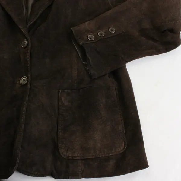 Uniform Leather Women's 14 Brown Suede 100% Leather Blazer Style Jacket