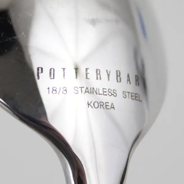 Pottery Barn Flatware Arc Pattern 18/8 SS Oval Soup Spoon 7.5" Rare Good