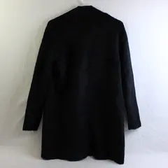 Love Token Women's S Black Fuzzy Faux Fur Open Front Long Sleeve Cardigan