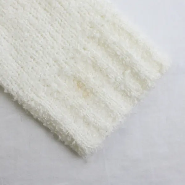 Vtg Western Connection of CA Women's M White Open Front Knit Cardigan Sweater