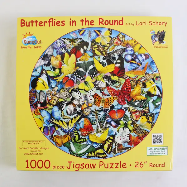 Butterflies in the Round  1,000 pc. Jigsaw Puzzle, #34953, Complete 