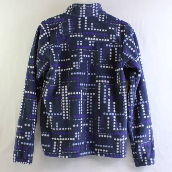 Columbia Youth L (14/16) Purple Dotted Design Full Zip Fleece Jacket