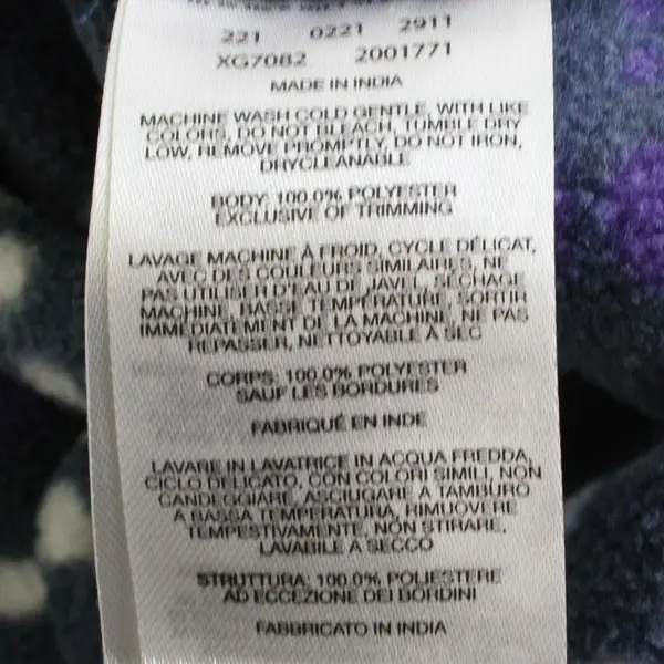 Columbia Youth L (14/16) Purple Dotted Design Full Zip Fleece Jacket