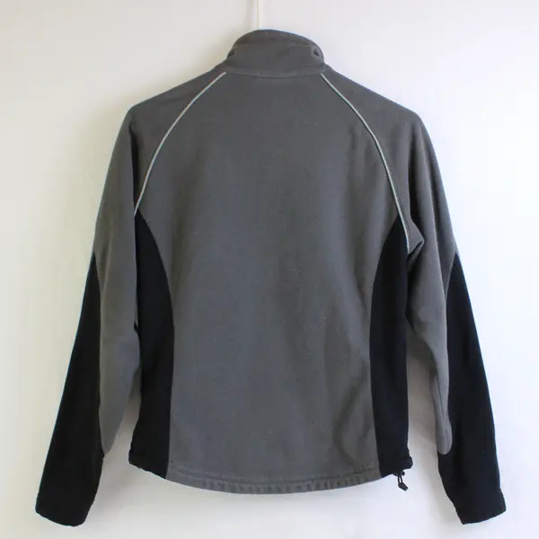 REI Women's S Gray/Black Polartec Full Zip Fleece Outdoor Hiking Jacket