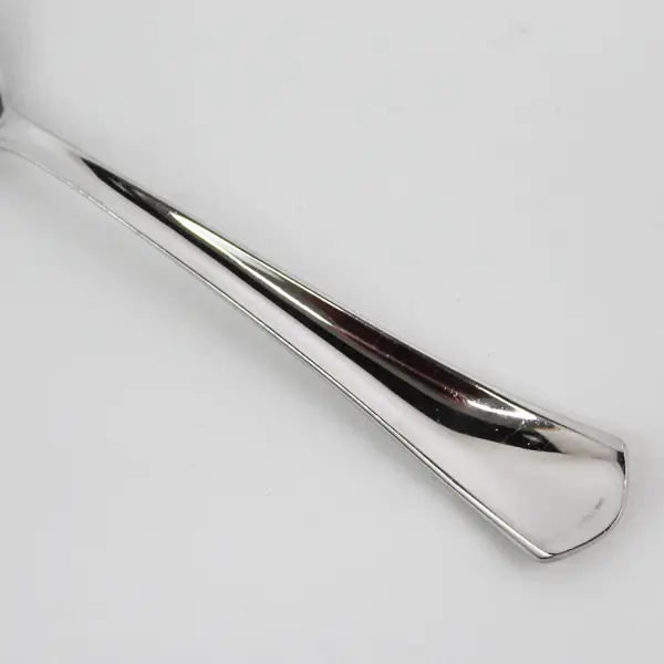 Lot of 5 Pottery Barn Silver Unknown Rare HTF Pattern 18/8 SS Soup Spoons 7.75"
