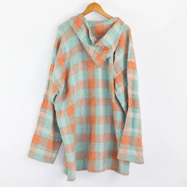 Unbranded Adult 2XL Colorful Plaid-Pattern Woven Pullover Sweater