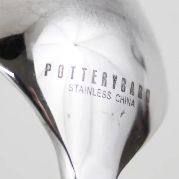 Pottery Barn Flatware Luna Pattern 18/8 SS Oval Shaped Soup Spoon 7.75" Good