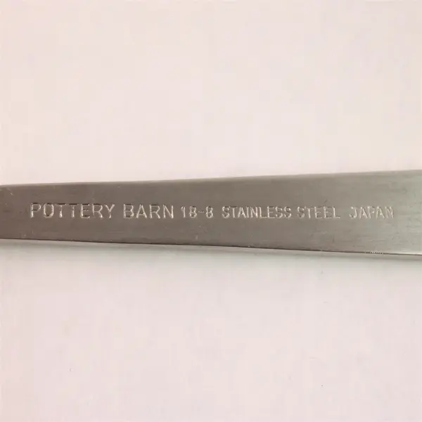 Pottery Barn Atlas-Satin Pattern 18/8 SS Engraved Ice Cream Spoon 8" Rare Piece