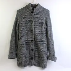 Carolyn Taylor Women's S Gray Button Up Mock Neck Knit Sweater