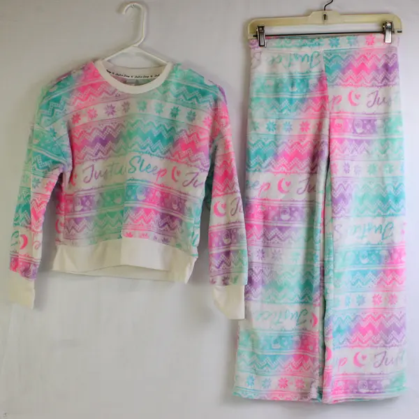 Set of 2 Justice Girls M (10) Sleep - Multicolor Pajama Set Long Sleeve + Pants