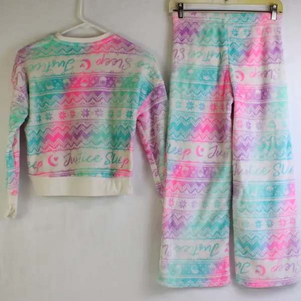Set of 2 Justice Girls M (10) Sleep - Multicolor Pajama Set Long Sleeve + Pants