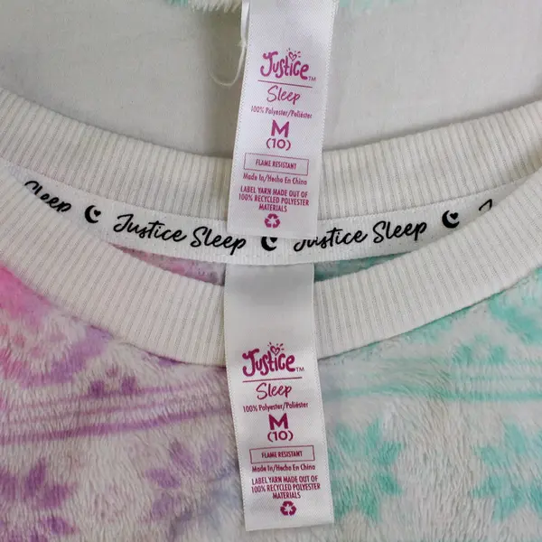 Set of 2 Justice Girls M (10) Sleep - Multicolor Pajama Set Long Sleeve + Pants