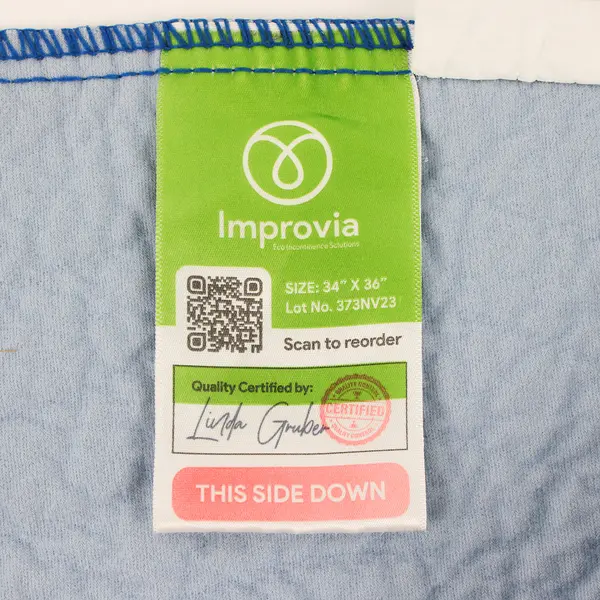 Improvia 34"x36" Single Blue & Green Absorbency Pad - Oeko Tex 