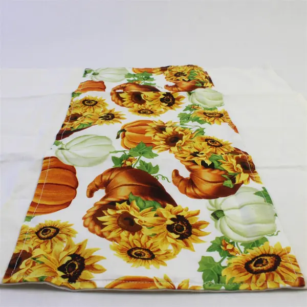 Cotton Kitchen Tea Towel with Fall/Pumpkins Designs